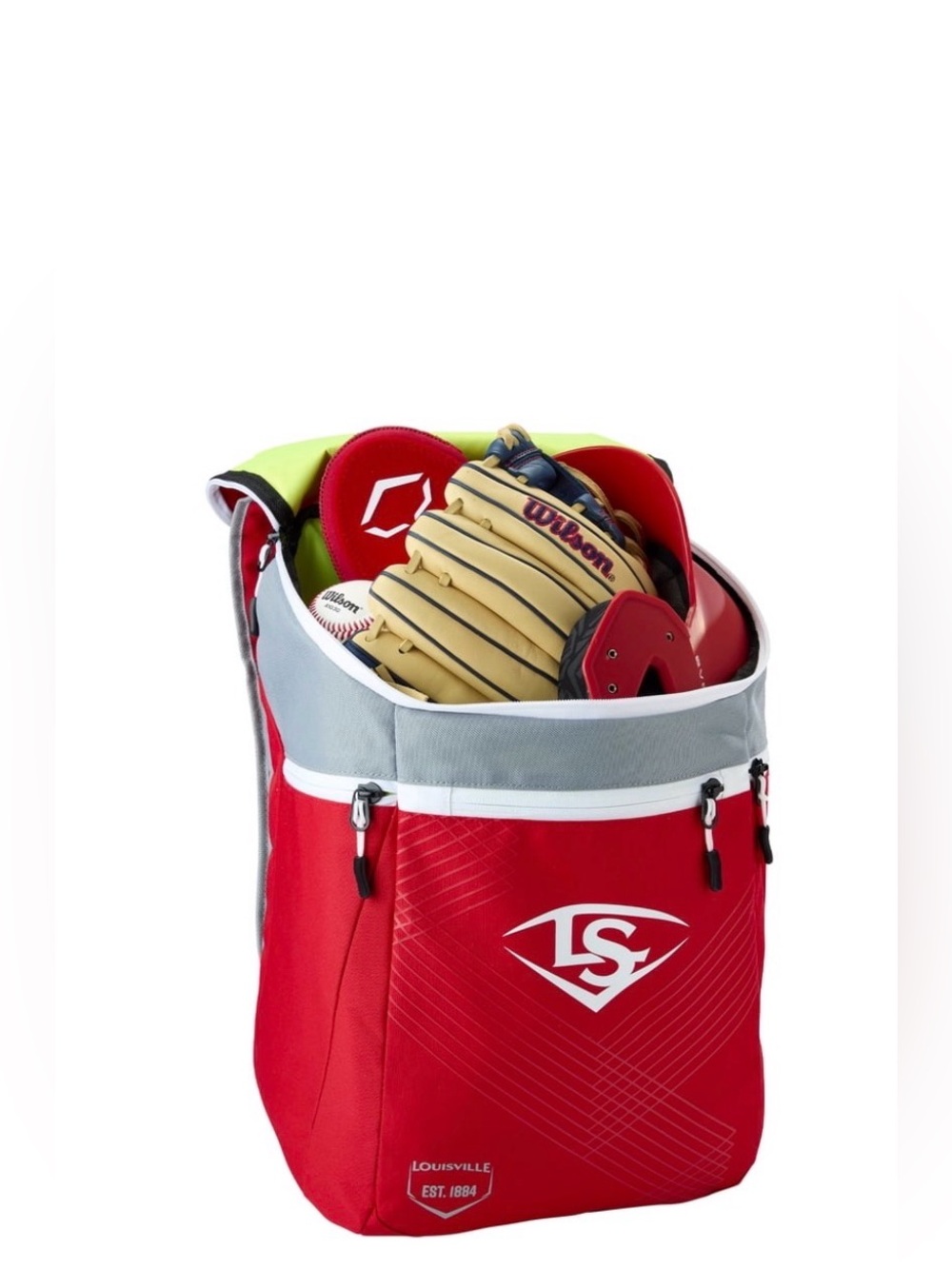 New Louisville Slugger Genuine Powerized Stick Pack - Scarlet Red Baseball Bag